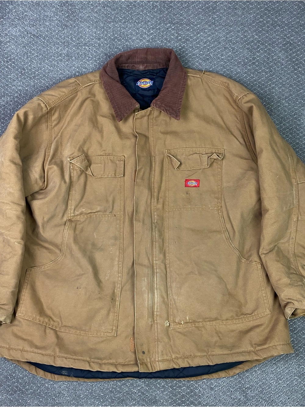 Vintage Dickes Duck Canvas Jacket Mens XL Fits 2XL 3XL Work Insulated Detroit